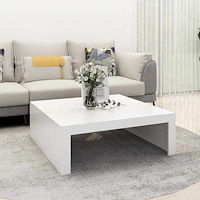vidaXL Soffbord vit 100x100x35 cm konstruerat trä
