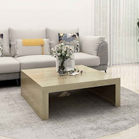 vidaXL Soffbord sonoma-ek 100x100x35 cm konstruerat trä