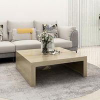 vidaXL Soffbord sonoma-ek 100x100x35 cm konstruerat trä