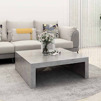 vidaXL Soffbord betonggrå 100x100x35 cm konstruerat trä