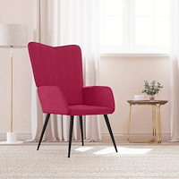 vidaXL Vilstol vinröd sammet