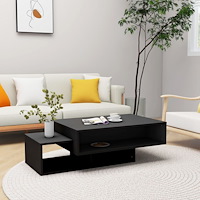 vidaXL Soffbord svart 105x55x32 cm konstruerat trä