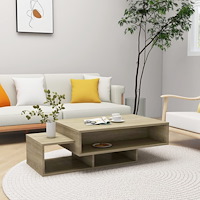 vidaXL Soffbord sonoma-ek 105x55x32 cm konstruerat trä