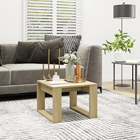 vidaXL Sidobord sonoma-ek 50x50x35 cm konstruerat trä