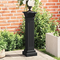 vidaXL Klassisk blompelare svart 17x17x66 cm MDF