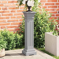 vidaXL Klassisk blompelare grå 17x17x66 cm MDF