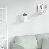 vidaXL Svävande vägghylla ek och vit 23x23,5x3,8 cm MDF
