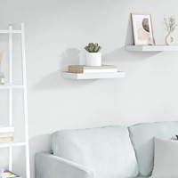 vidaXL Svävande vägghylla ek och vit 40x23x3,8 cm MDF