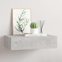 vidaXL Väggmonterad låda betonggrå 40x23,5x10 cm MDF