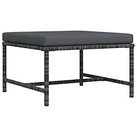 vidaXL Fotpall till modulsoffa med dyna grå konstrotting