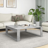 vidaXL Soffbord betonggrå 100x100x35 cm konstruerat trä