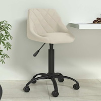 vidaXL Matstol gräddvit sammet