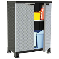 vidaXL Plastskåp 68x39x92 cm rottingutseende