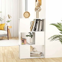 vidaXL Bokhylla/Rumsavdelare vit 60x24x94 cm konstruerat trä
