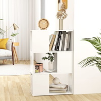 vidaXL Bokhylla/Rumsavdelare vit 60x24x94 cm konstruerat trä