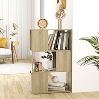 vidaXL Bokhylla/Rumsavdelare sonoma-ek 60x24x94 cm konstruerat trä
