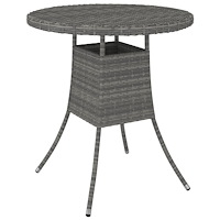 vidaXL Trädgårdsbord grå 70x70x73 cm konstrotting