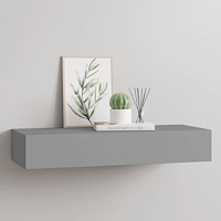 vidaXL Väggmonterad låda grå 60x23,5x10 cm MDF