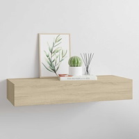 vidaXL Väggmonterad låda ek 60x23,5x10 cm MDF
