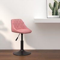 vidaXL Barstol Rosa 46x44x(62,5-77,5) cm Sammet