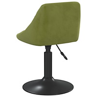 vidaXL Snurrbara matstolar 2 st ljusgrön sammet