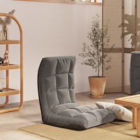 vidaXL Golvdyna vikbar ljusgrå tyg