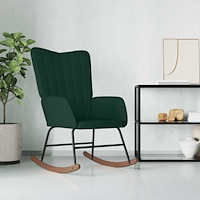 vidaXL Matstol mörkgrön sammet