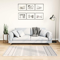 vidaXL Matta tvättbar 80x150 cm svart och vit