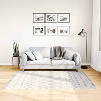 vidaXL Matta tvättbar 120x180 cm svart och vit