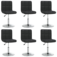 vidaXL Matstolar 6 st svart konstläder