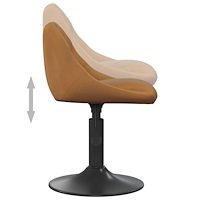 vidaXL Matstol brun sammet