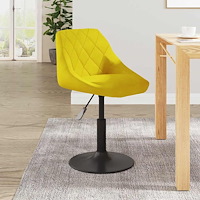 vidaXL Matstol senapsgul sammet