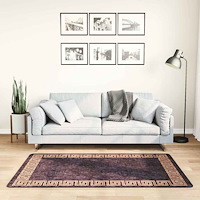 vidaXL Matta tvättbar 80x150 cm svart och guld