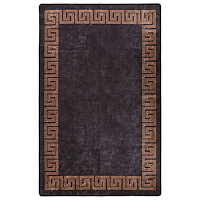 vidaXL Matta tvättbar 160x230 cm svart och guld halkfri