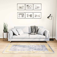 vidaXL Matta tvättbar 80x150 cm grå