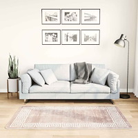 vidaXL Matta tvättbar 80x150 cm beige halkfri