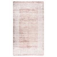 vidaXL Matta tvättbar 190x300 cm beige halkfri