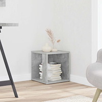 vidaXL Sidobord betonggrå 33x33x34,5 cm konstruerat trä