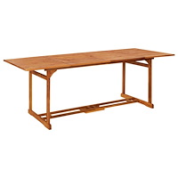 vidaXL Matbord för trädgården 220x90x75 cm massiv akacia