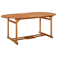 vidaXL Trädgårdsbord 180x90x75 cm massivt akaciaträ