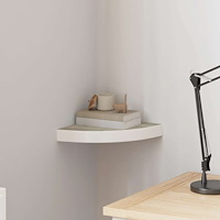 vidaXL Svävande hörnhylla ek och vit 25x25x3,8 cm MDF