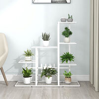 vidaXL Växtställ 94,5x25x88 cm vit metall