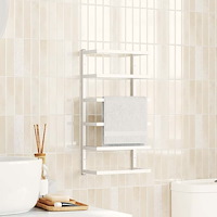 vidaXL Handdukshängare vit 24x12x48 cm stål