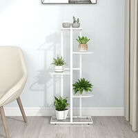 vidaXL Växtställ med 5 hyllor 43x22x98 cm vit metall