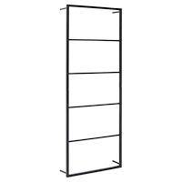 vidaXL Handdukshängare svart 45x10x115 cm stål