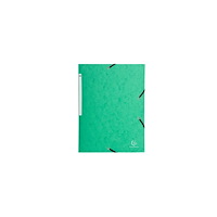 EXACOMPTA Gummibandsmapp 3-klaff A4 600g grön