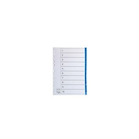 No Brand Register plastflik 1-10 blå 10/fp