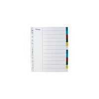 Lyreco Plastregister LYRECO A4+ PP 12-flik färg