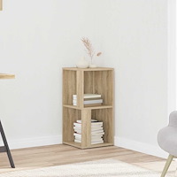 vidaXL Hörnhylla sonoma-ek 33x33x67 cm konstruerat trä