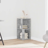 vidaXL Hörnhylla betonggrå 33x33x67 cm konstruerat trä